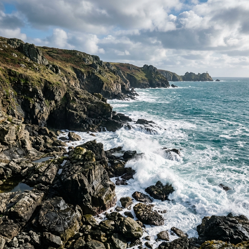a rocky coastline
