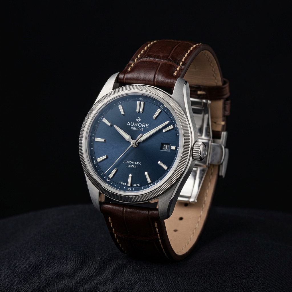 Motiv-Formel — Uhr mit Lederarmband