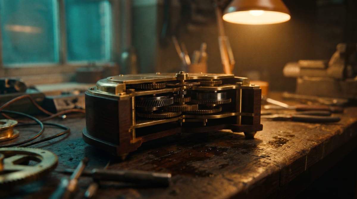 Lesson-Header: der Querschnitt einer geschichteten Maschine, viele Lagen übereinander