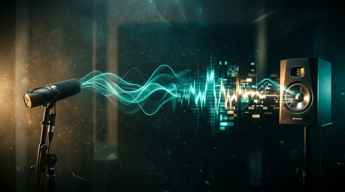 Illustration: Audio-Fähigkeiten — von Transkription bis Echtzeit-Gespräch