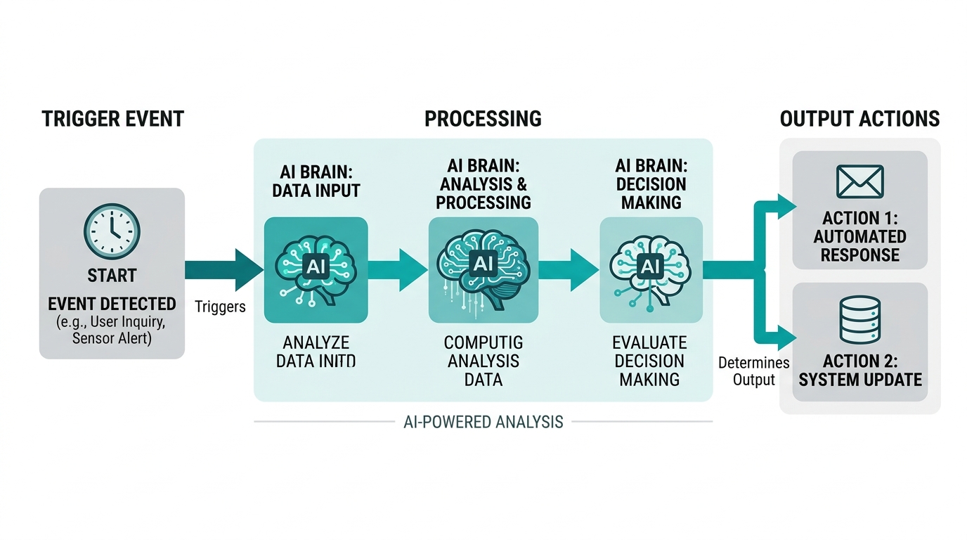 KI als Automation: Workflow mit Trigger und Aktionen